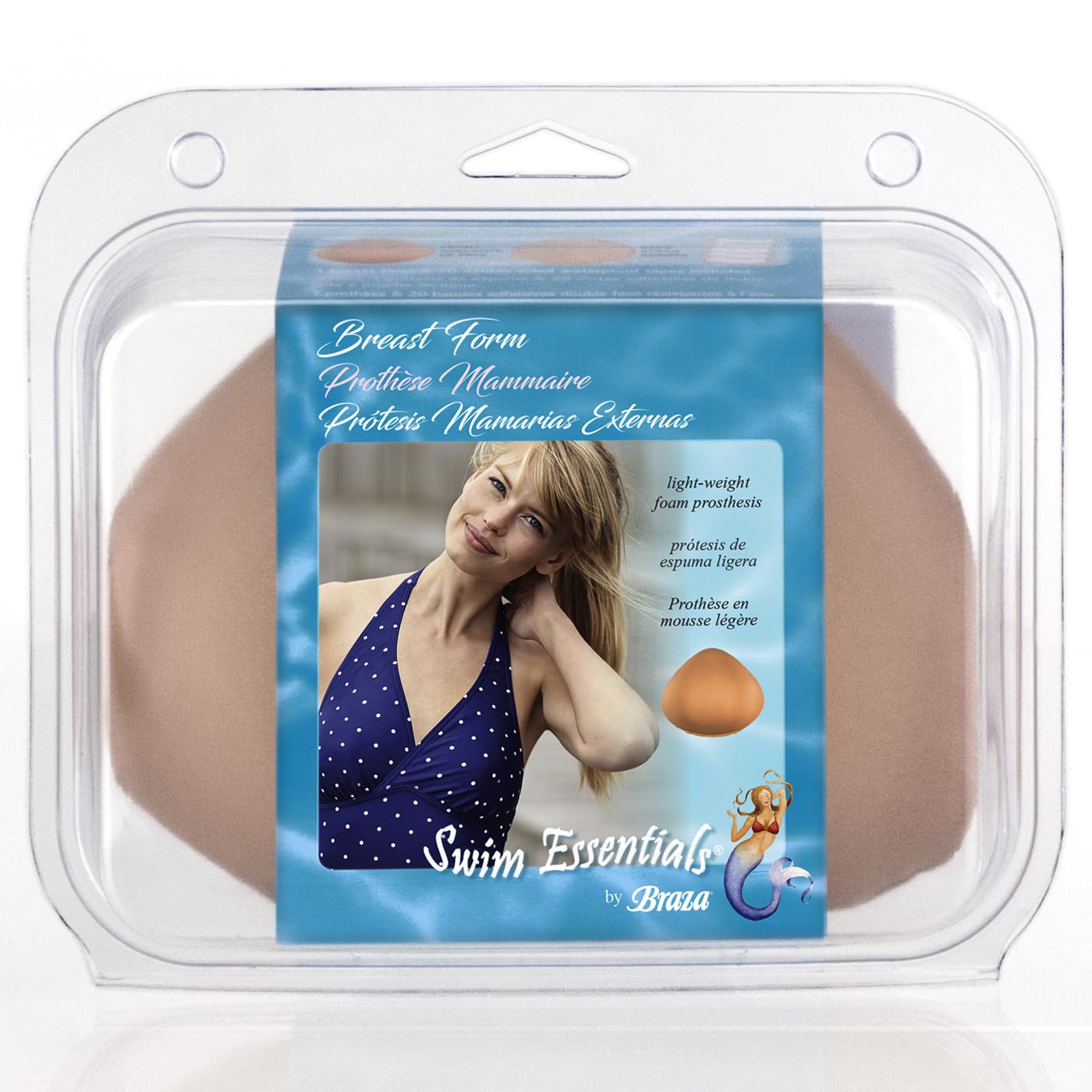 Braza – 1PCS Foam Mastectomy Breast Form Prosthesis Bra Insert Pad for Swimwear - 5 Sizes (SEE SIZE CHART ON LEFT) - Image 5