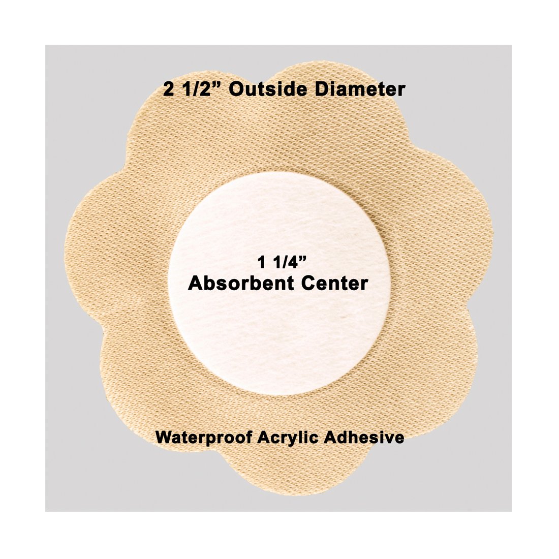 Braza Petal Top Nipple Covers - Disposable, 5 Pair, Beige - Image 3